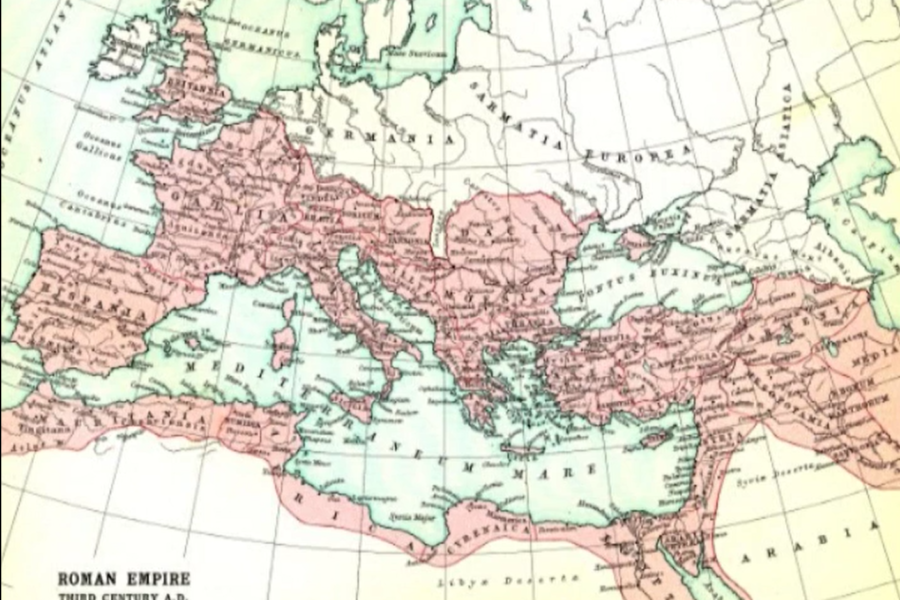 Roman Empire Map in the first century AD.